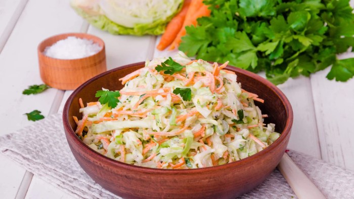 Vinegar mayonnaise slaw