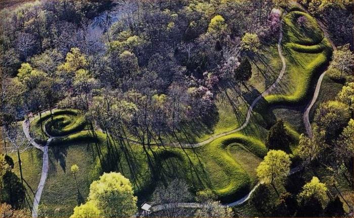 Serpent mound and spiral jetty are known as