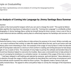 Coming into language by jimmy santiago baca