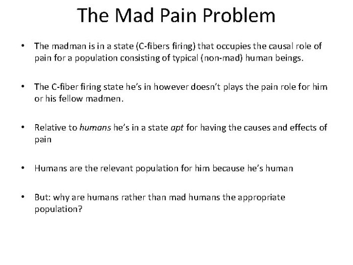 Mad pain and martian pain